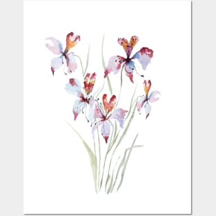 orchids with watercolor 7 Posters and Art